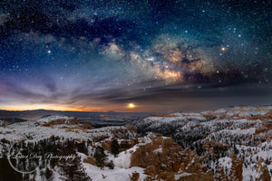 Bryce Canyon Moonrise Milky Way