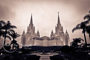 Original fine art photography print of the San Diego California LDS Temple. 