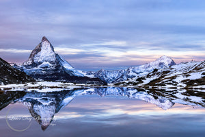 Original fine art photography of the Matterhorn reflecting in Lake Riffelsee!