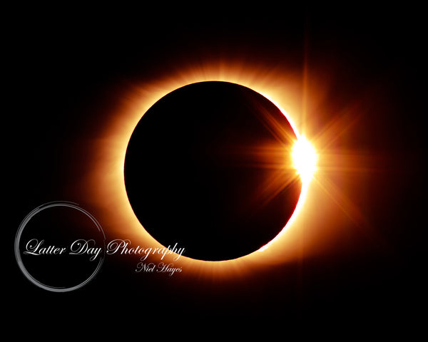 Original fine art photography print of the Solar Eclipse on August 21, 2017. (Taken in Gallatin Tennessee.) 
